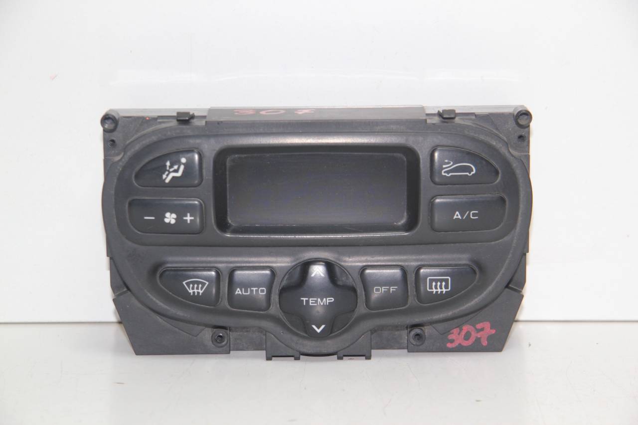 блок управления печки / климат-контроля Peugeot 307 1 поколение 3C 2002, 1.6 л., NFU (TU5JP4), бензин, МКПП, зеленый, хетчбэк 5 дв., 96430991 - фото №1