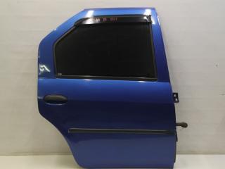 дверь задняя правая Renault Logan 1 поколение L8 2006, 1.4 л., K7JA710, бензин, МКПП, синий, седан, передний привод