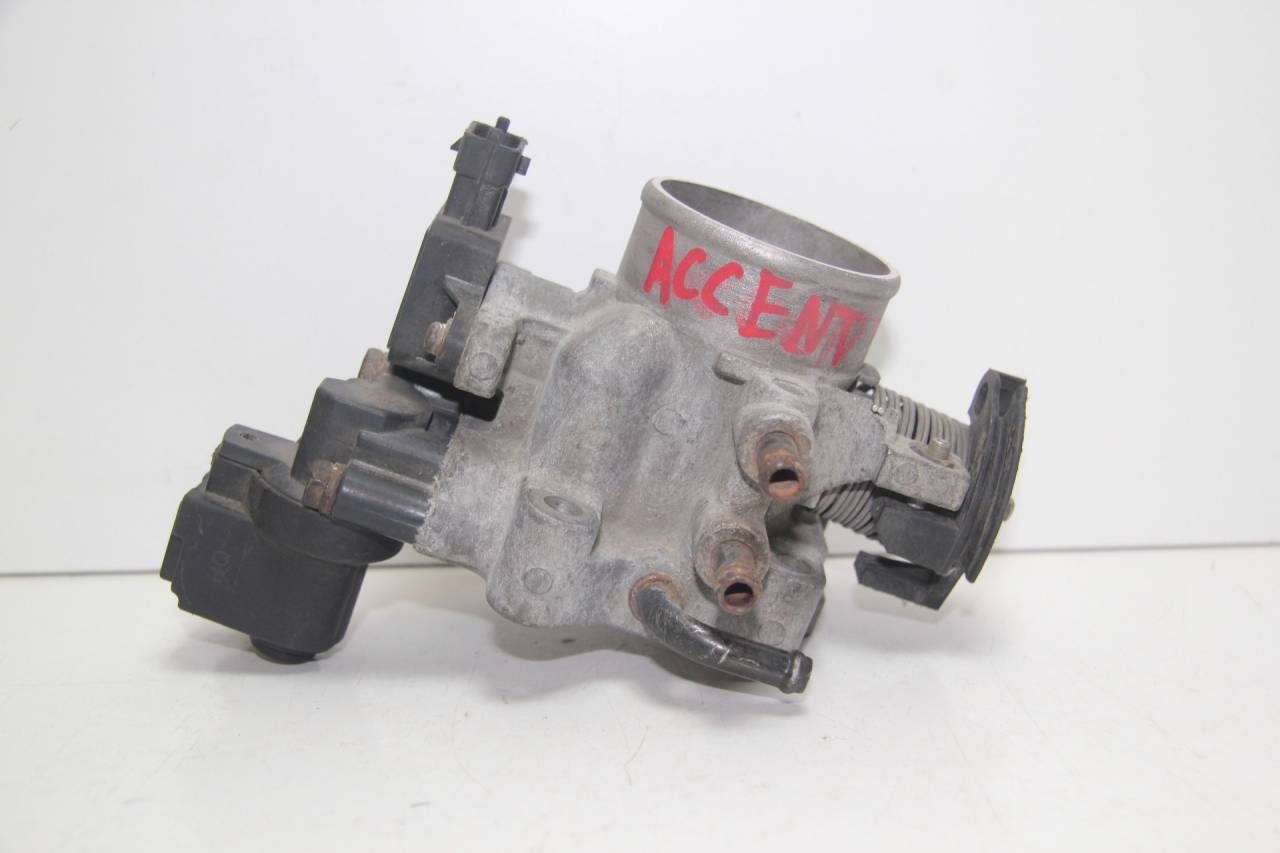 заслонка дроссельная Hyundai Accent 2 поколение (LC) LC 2001, 1.5 л., бензин, МКПП, синий, седан, 9541930505, 3517022600 - фото №1