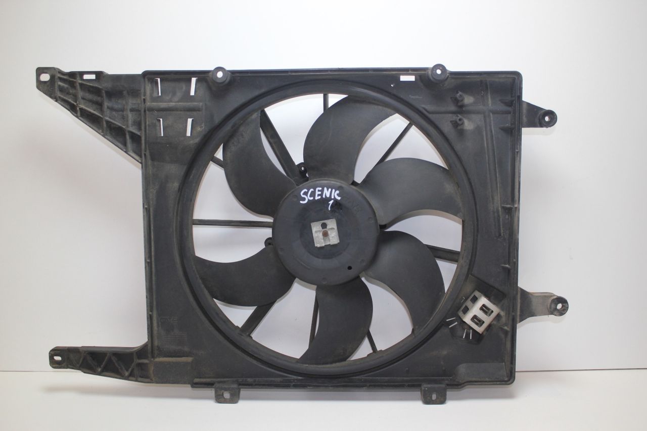 вентилятор радиатора Renault Scenic 1 поколение JA0N 1998, 1.9 л., F9Q 734, дизель, МКПП, синий, 9020906 - фото №1