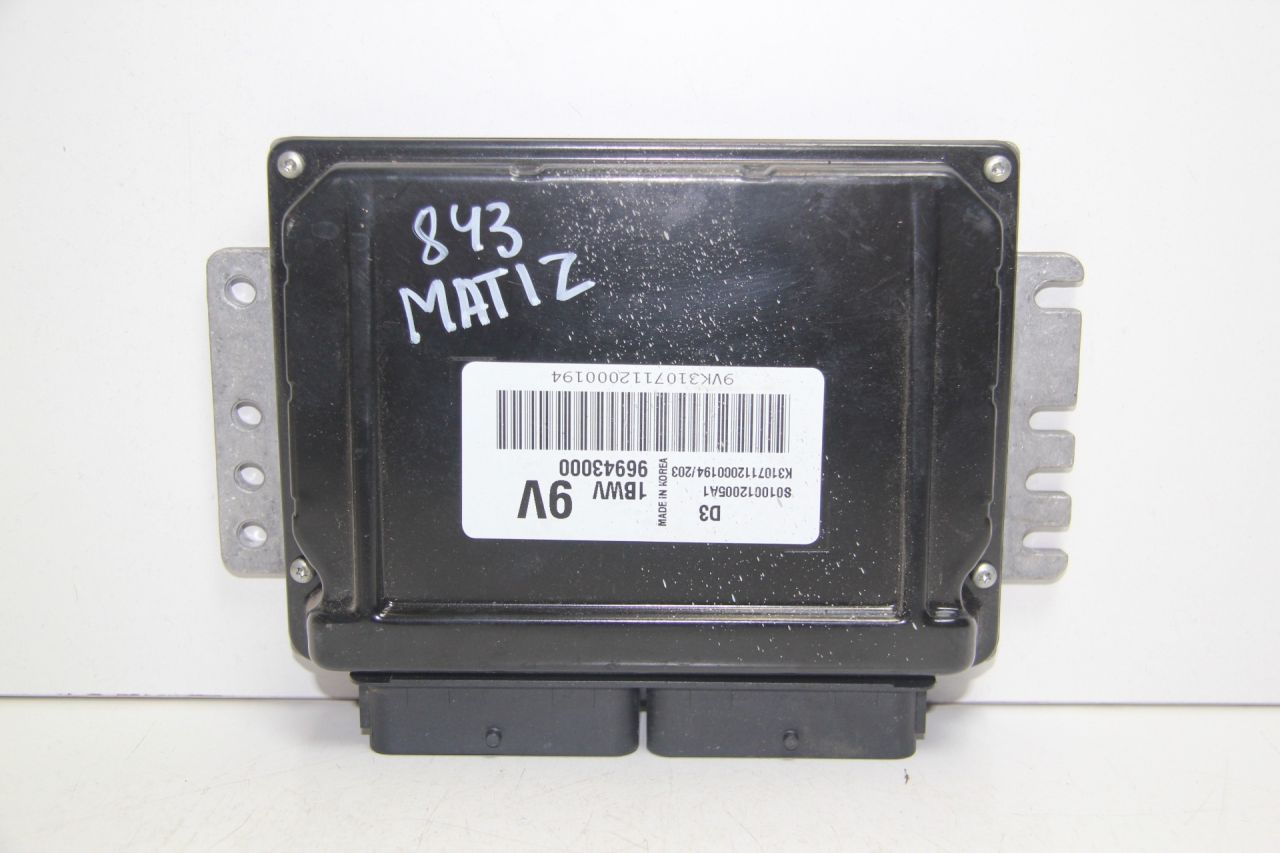 блок управления двигателем Daewoo Matiz M300 KLYA 2011, 0.8 л., F8CV, бензин, МКПП, черный, хетчбэк 5 дв., передний привод, 96943000 - фото №1