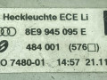 фонарь задний левый Audi A4 B7 2006, 2.0 л., BLB, дизель, МКПП, серый, универсал, передний привод, 8E9945095E, 184061L - фото №4