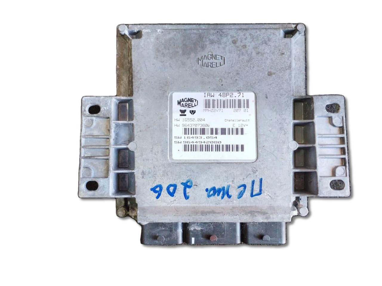 блок управления двигателем Peugeot 206 1 поколение 2001, 16552.004, 16493054, 9644942080, 48P2.71 - фото №1