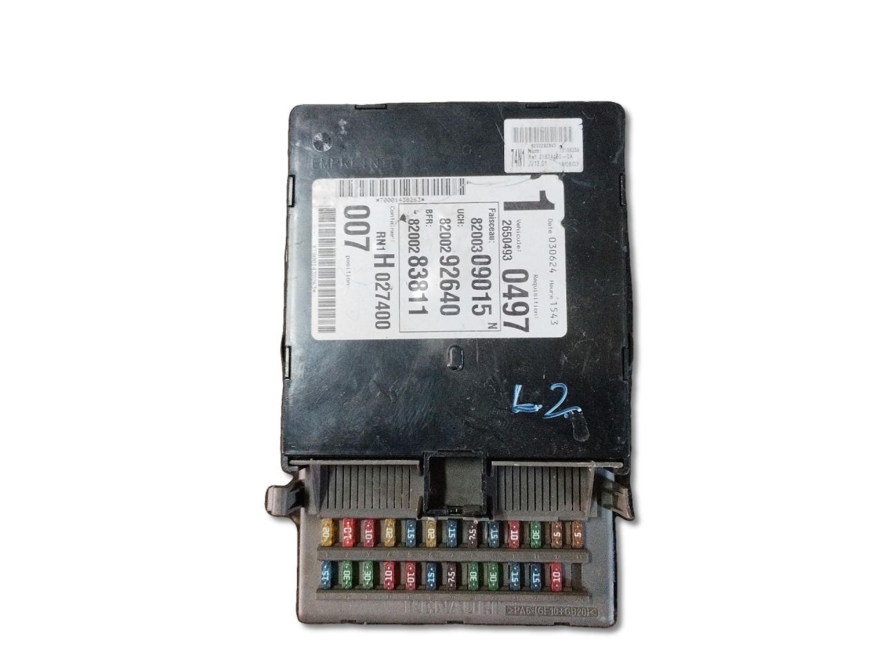 блок комфорта Renault Laguna 2 поколение 2003, 1.6 л., K4M 710, бензин, 8200283811, 8200309015, 8200292640 - фото №1