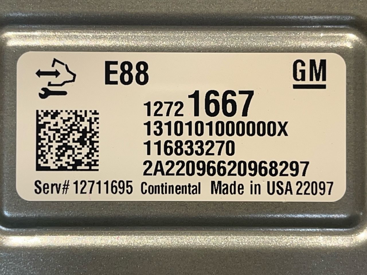 блок управления двигателем Buick Encore GX 1 поколение 2023, 1.2 л., бензин, АКПП, внедорожник 5 дв., передний привод, 12721667 - фото №1