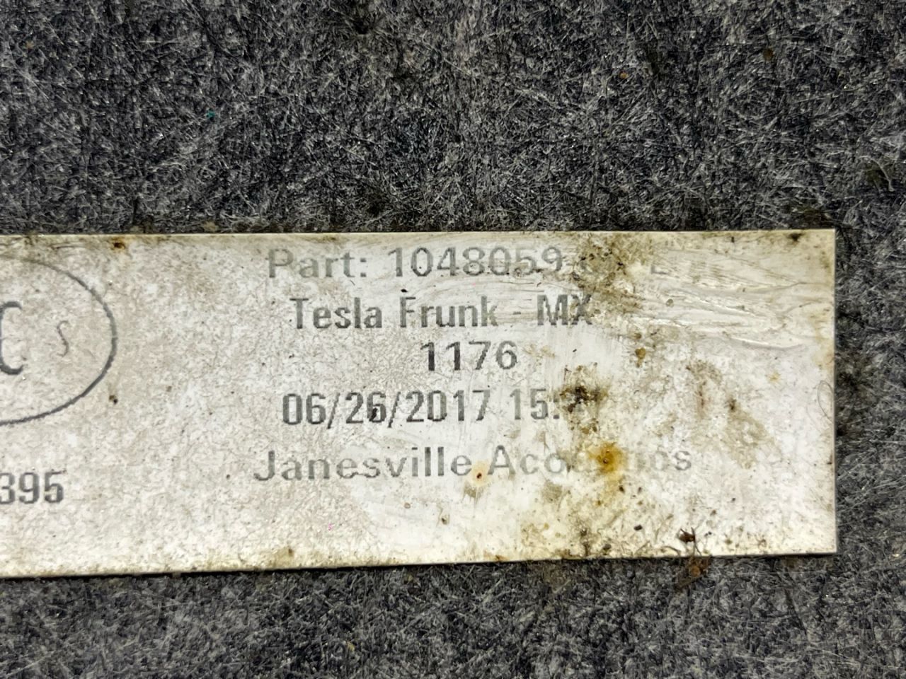 обшивка багажника Tesla Model X 1 поколение 2017, электро, белый, 1048059-00-E - фото №1
