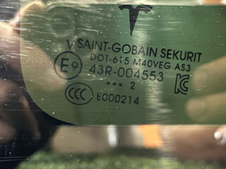 стекло кузовное боковое левое Tesla Model X 1 поколение [рестайлинг] 2022, электро