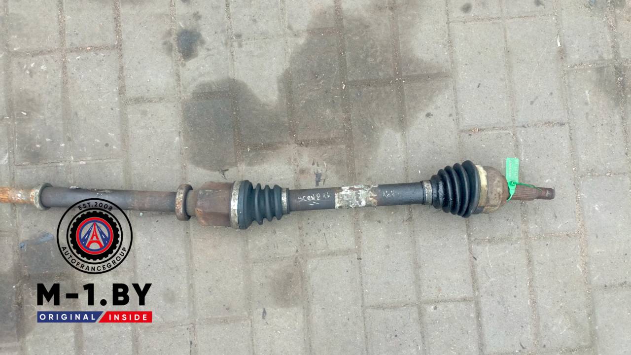 полуось передняя правая (приводной вал, ШРУС) Renault Scenic 2 поколение (2003 - 2006), 1.6 л., бензин - фото №1