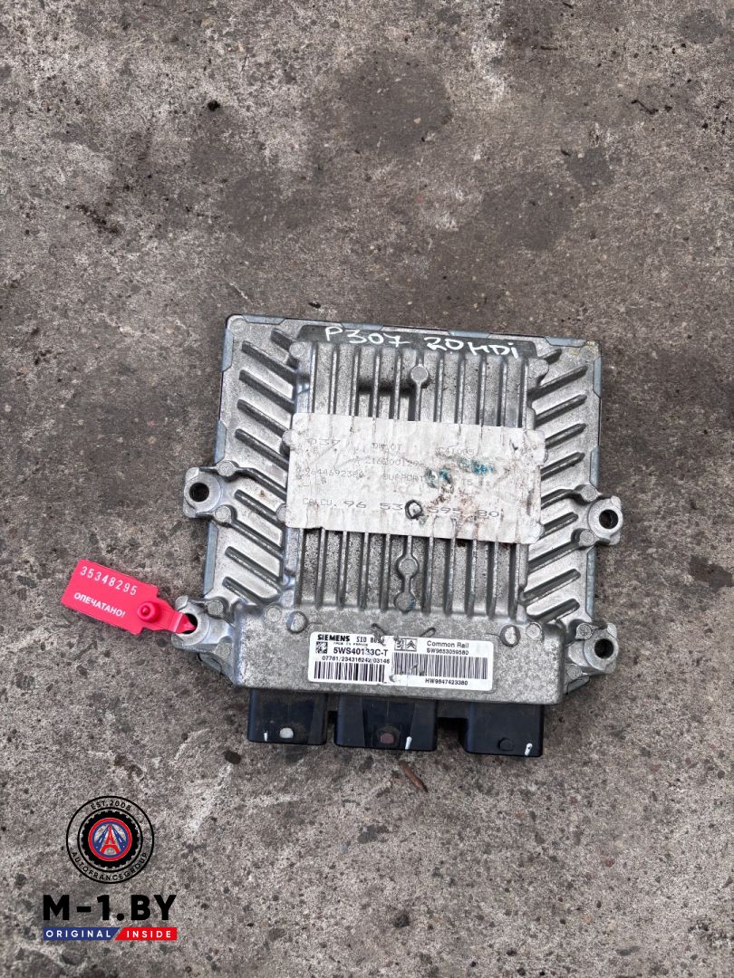 блок управления двигателем Peugeot 307 1 поколение (2001 - 2005), 2.0 л., дизель, 9653059580, 5WS40133CT - фото №1