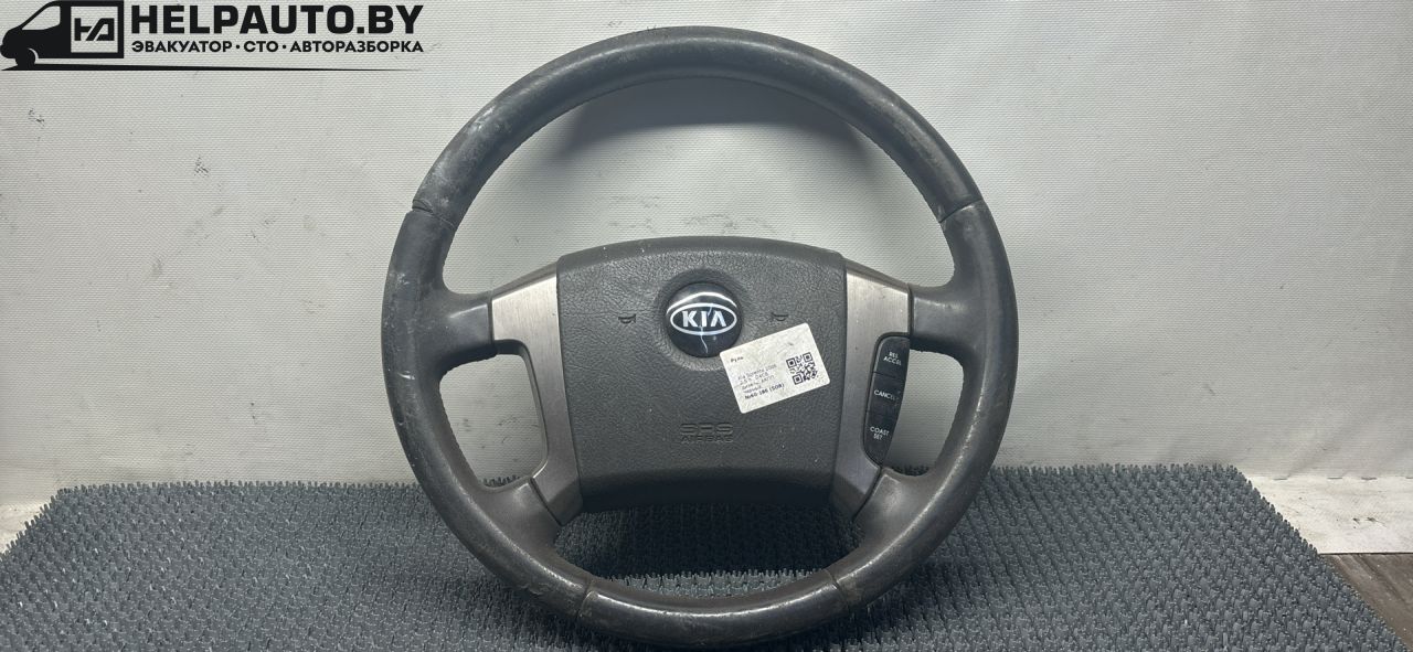 руль Kia Sorento 1 поколение 2005, 2.5 л., D4CB, дизель, АКПП, черный, внедорожник 5 дв., полный подключаемый привод - фото №1