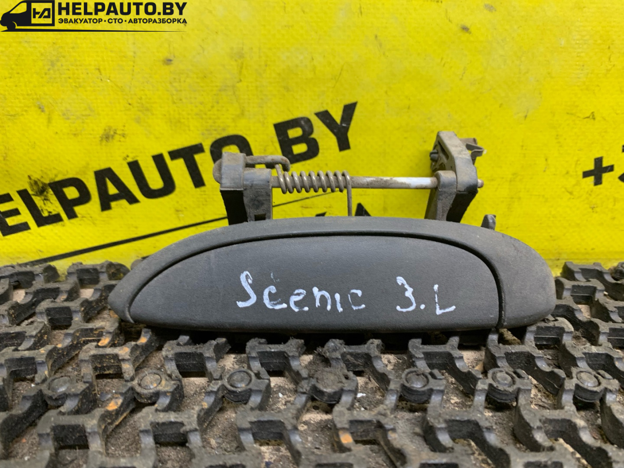ручка наружная задняя левая Renault Scenic 1 поколение 1998, 1.9 л., дизель, МКПП, серый, минивэн - фото №1
