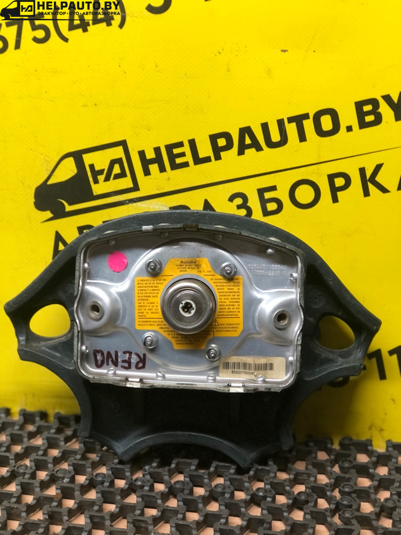подушка безопасности водителя Renault Megane 1 поколение 1996, 1.6 л., K7M 702, бензин, МКПП, синий, купе, передний привод - фото №1