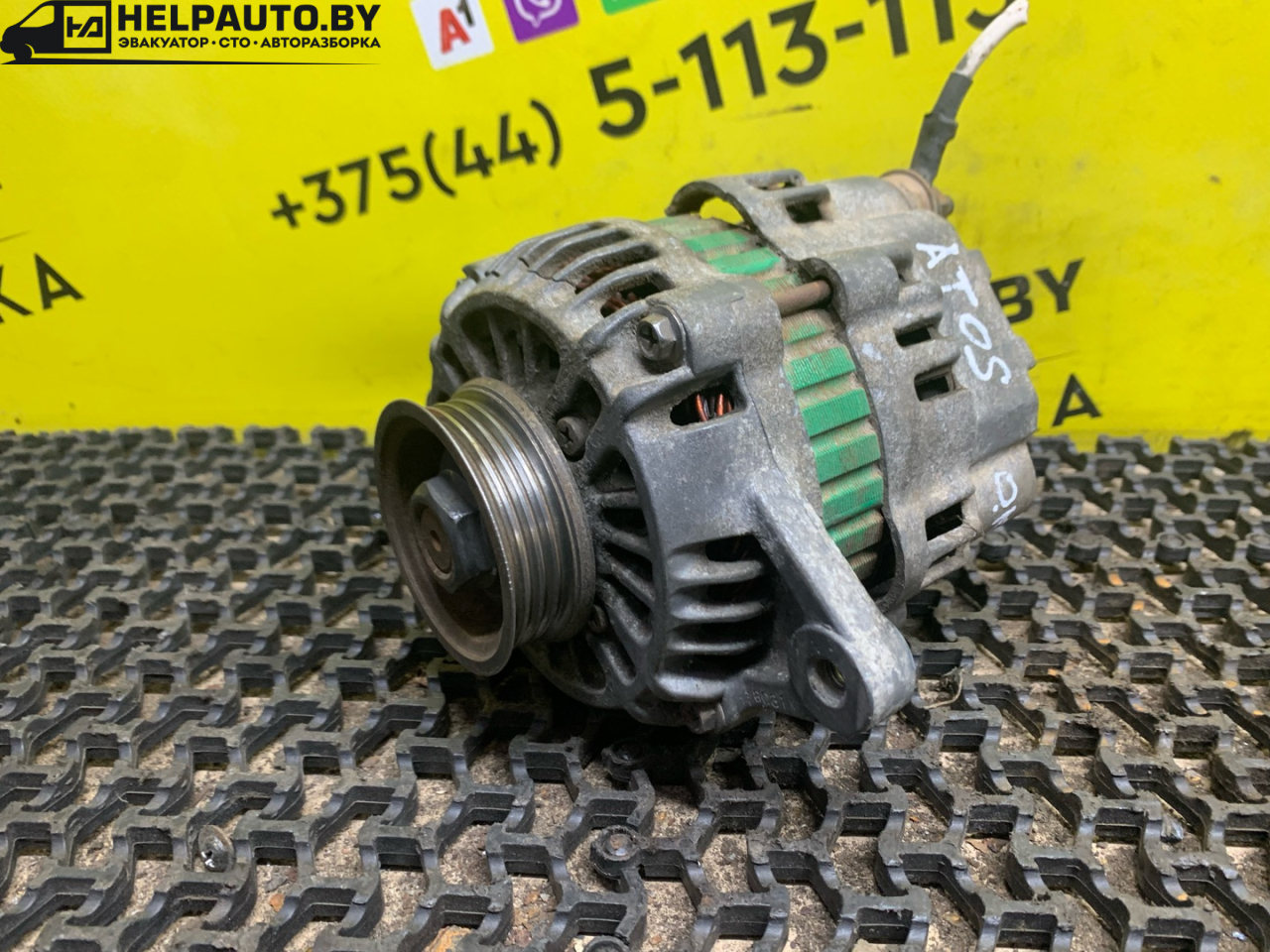 генератор Hyundai Atos 1 поколение 1998, 0.8 л., бензин, МКПП, синий, хетчбэк 5 дв., передний привод - фото №1