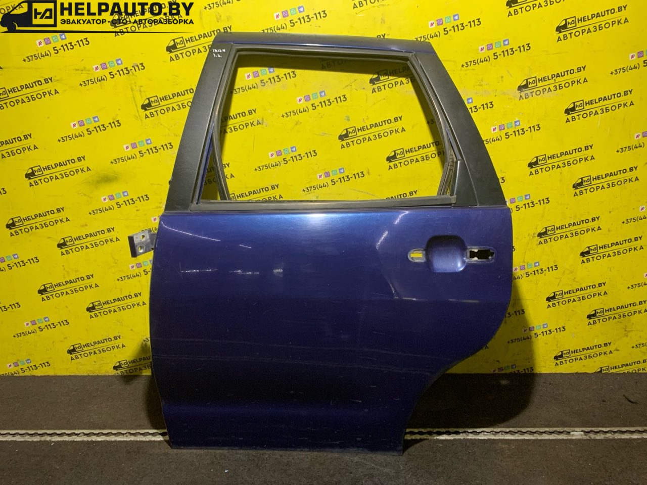 дверь задняя левая SEAT Ibiza 2 поколение 1998, 1.6 л., ALM, бензин, 5МКПП, синий, хетчбэк 5 дв., передний привод - фото №1