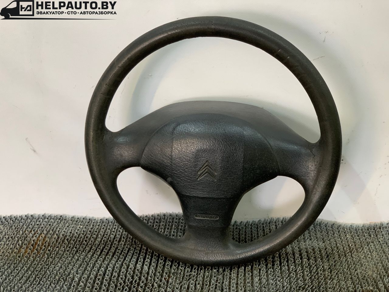руль Citroen Berlingo 1 поколение (M49) 1998, 1.9 л., DHX (XUD9TF/BTF), дизель, МКПП, белый, фургон, передний привод - фото №1