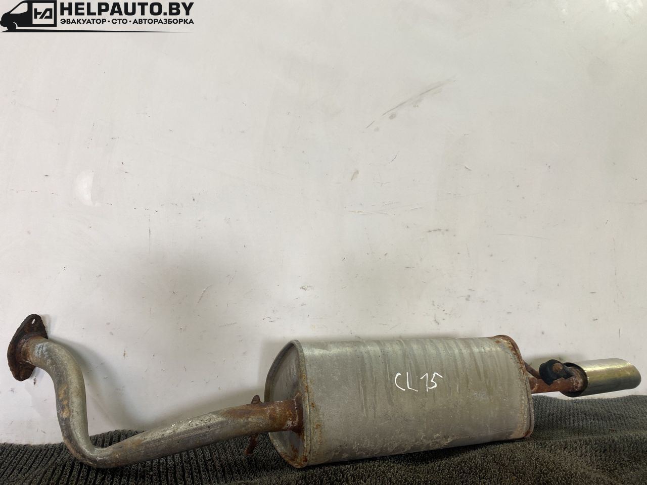 глушитель Chevrolet Lanos 1 поколение 2003, 1.5 л., A15SMS, бензин, МКПП, зелёный, седан, передний привод - фото №1