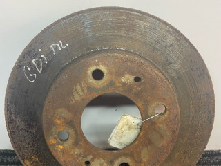 диск тормозной передний Mitsubishi Carisma 1 поколение (1995 - 1999), 1.8 л., 4G93 (GDI), бензин, МКПП, серебро, хетчбэк 5 дв., передний привод