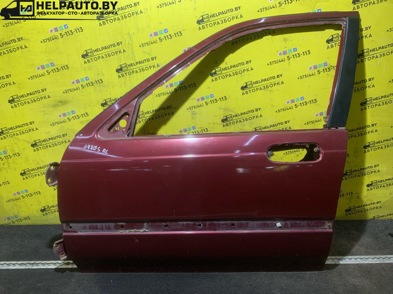 дверь передняя левая Rover 400 Series 2 поколение 1998, 1.6 л., бензин, МКПП, бордовый, седан, передний привод - фото №1