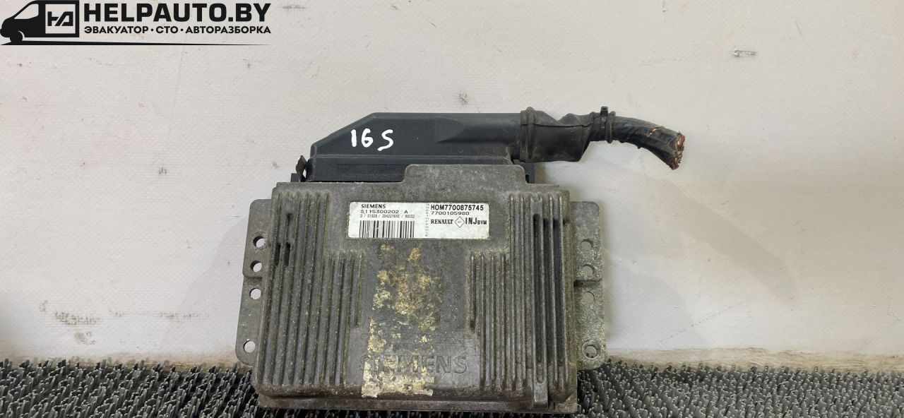блок управления двигателем Renault Scenic 1 поколение 1998, 1.6 л., бензин, МКПП, 7700105980 - фото №1