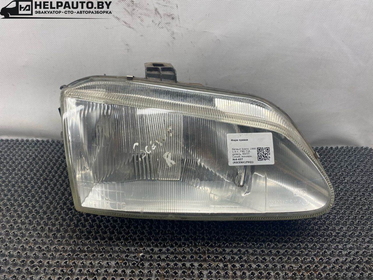 фара правая Renault Scenic 1 поколение 1998, 1.9 л., F9Q 716, дизель, МКПП, синий, минивэн, передний привод - фото №1