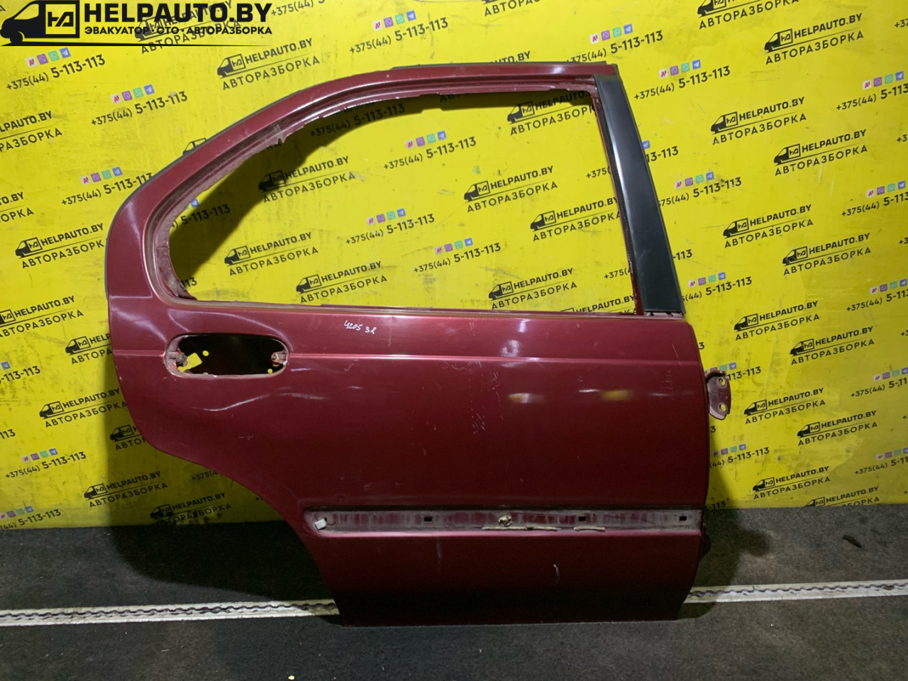 дверь задняя правая Rover 400 Series 2 поколение 1998, 1.6 л., бензин, МКПП, бордовый, седан, передний привод - фото №1