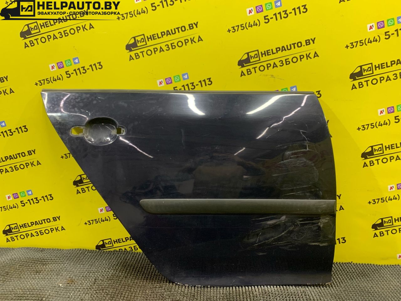 дверь задняя правая Volkswagen Golf 5 поколение 2008, 1.4 л., BUD, бензин, 5МКПП, синий, хетчбэк 5 дв., передний привод - фото №1