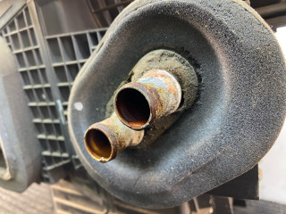 радиатор отопителя (печки) Dacia Logan 1 поколение 2005, 1.6 л., K7M 710, бензин, МКПП, синий, седан, передний привод