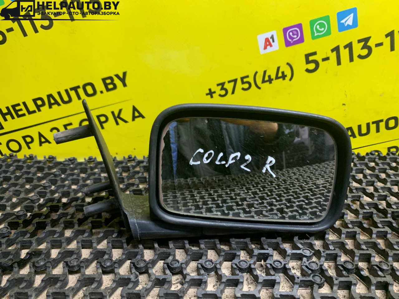 зеркало наружное правое Volkswagen Golf 2 поколение 1990, 1.6 л., дизель, МКПП, черный, хетчбэк 3 дв., передний привод - фото №1