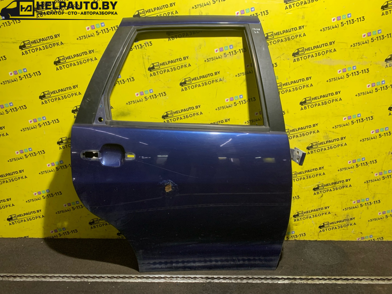дверь задняя правая SEAT Ibiza 2 поколение 1998, 1.6 л., ALM, бензин, 5МКПП, синий, хетчбэк 5 дв., передний привод - фото №1