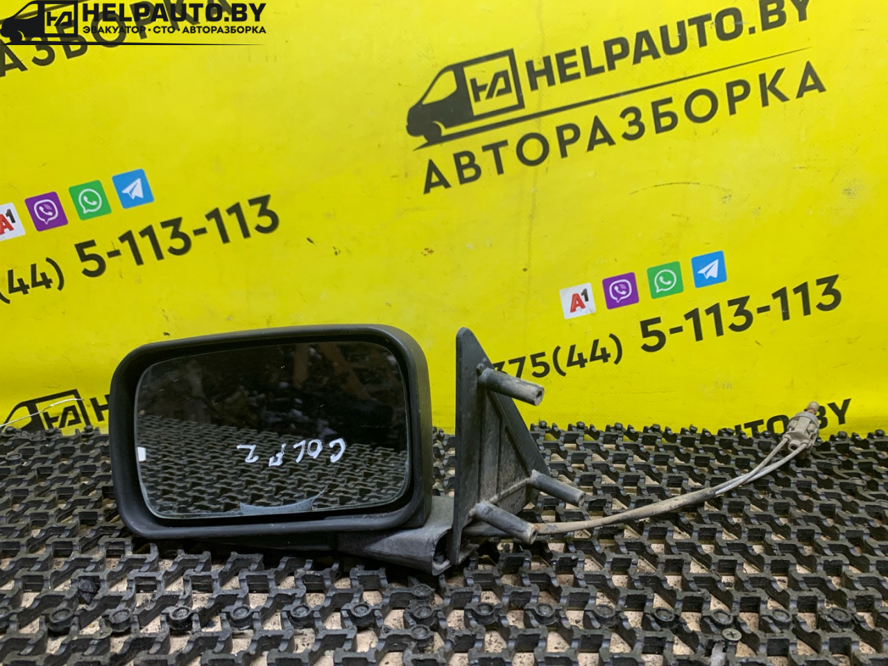 зеркало наружное левое Volkswagen Golf 2 поколение 1990, 1.6 л., дизель, МКПП, черный, хетчбэк 3 дв., передний привод - фото №1