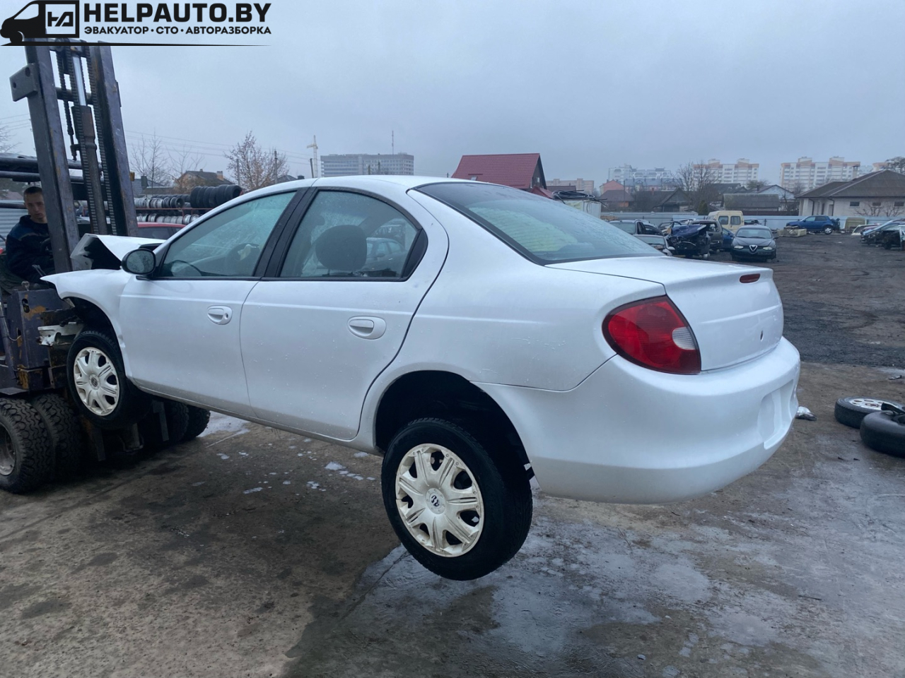крыло заднее левое Dodge Neon 2 поколение 2000, 2.0 л., ECH, бензин, АКПП, белый - фото №1