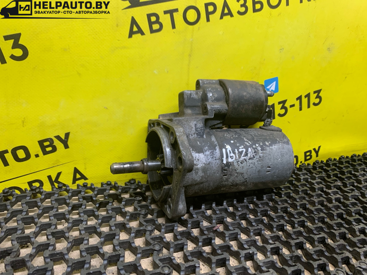 стартер SEAT Ibiza 2 поколение 1998, 1.6 л., ALM, бензин, 5МКПП, синий, хетчбэк 5 дв., передний привод - фото №1