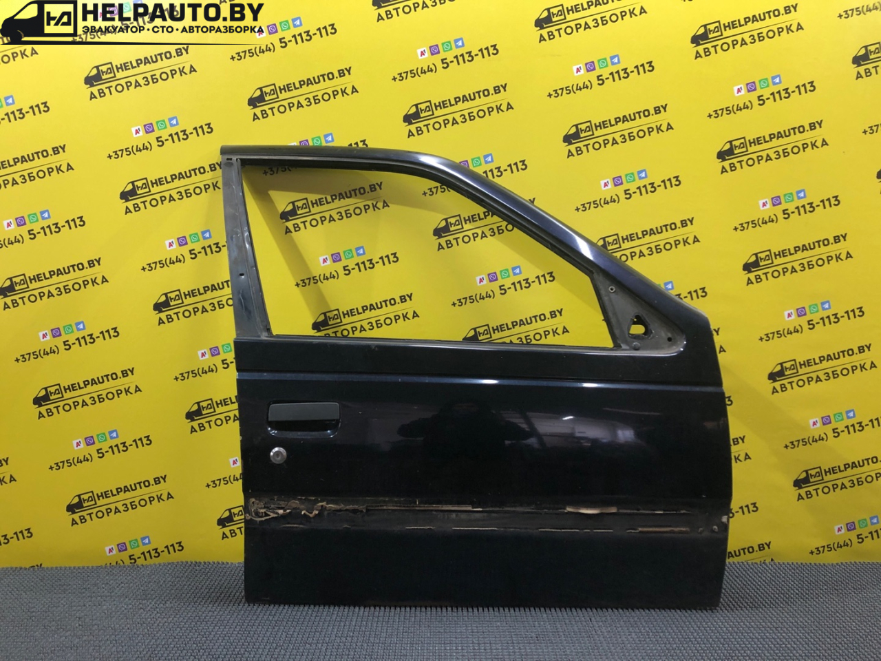 дверь передняя правая Peugeot 405 1 поколение 1992, 1.6 л., BDY (XU5M2Z), бензин, МКПП, синий, седан, передний привод - фото №1