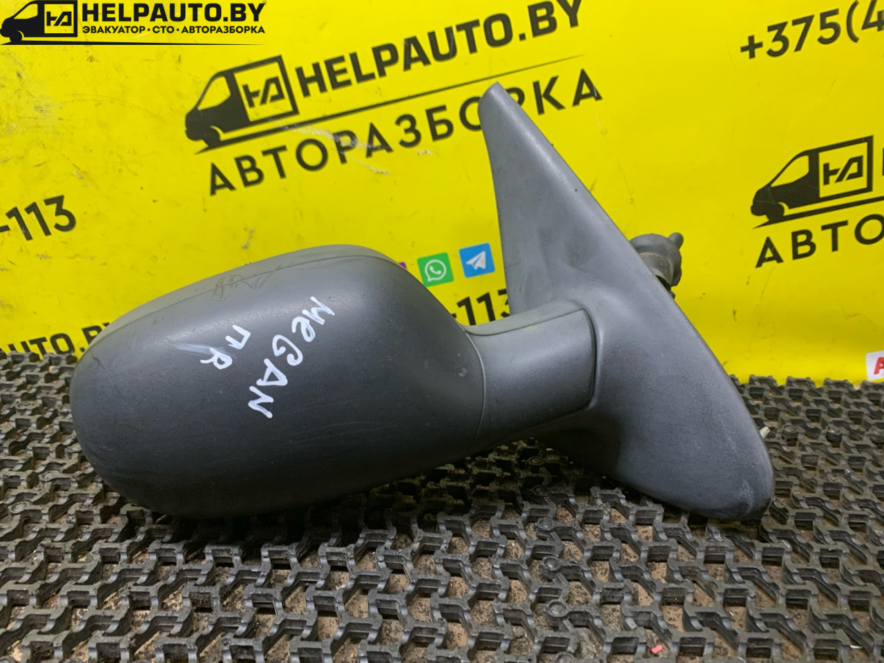 зеркало наружное правое Renault Megane 1 поколение 1996, 1.6 л., бензин, МКПП, черный, хетчбэк 5 дв., передний привод - фото №1