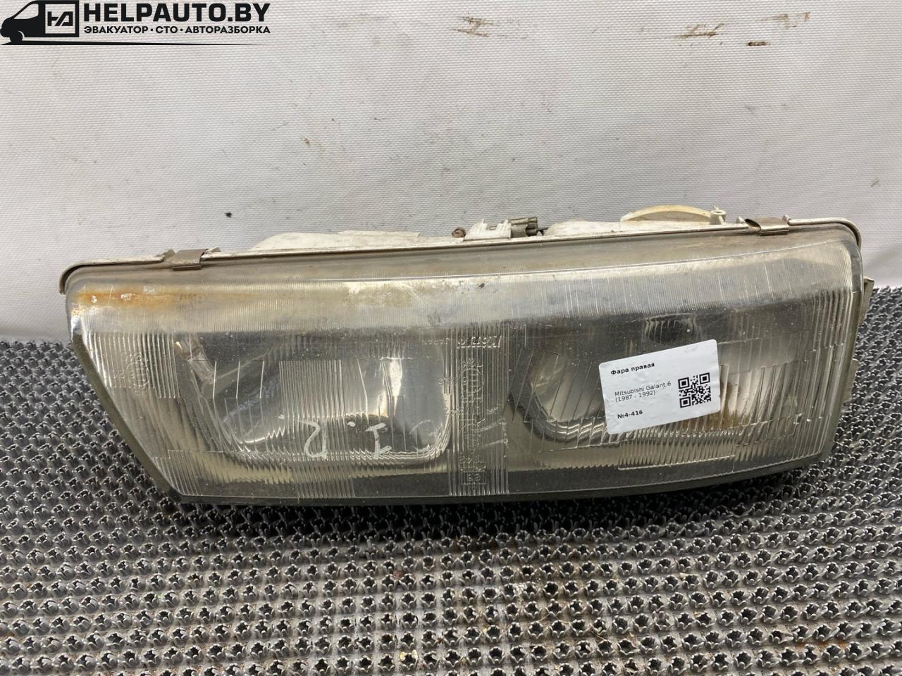 фара правая Mitsubishi Galant 6 поколение (1987 - 1992), 9922694001 - фото №1