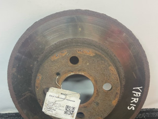 диск тормозной передний Toyota Yaris P1 2001, 1.0 л., 1SZ-FE, бензин, МКПП, серебро, хетчбэк 5 дв., передний привод