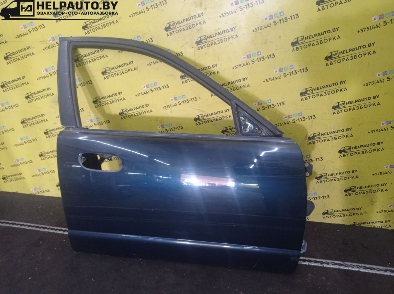 дверь передняя правая Mazda Xedos 9 1 поколение 1996, 2.5 л., бензин, МКПП, темно синий, седан, передний привод - фото №1