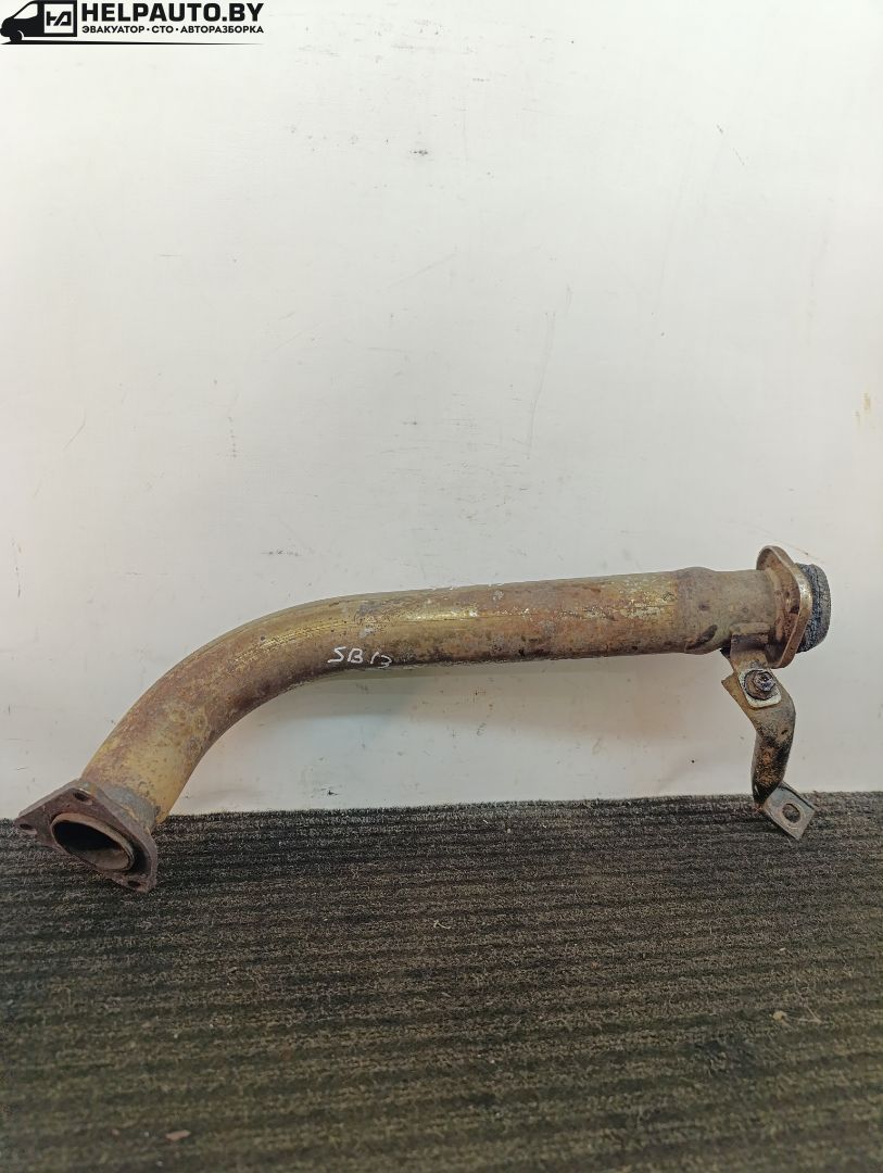 труба приемная глушителя Suzuki Baleno 1 поколение 1998, 1.3 л., i, G13BB, бензин, МКПП, серебристый, седан, передний привод - фото №1