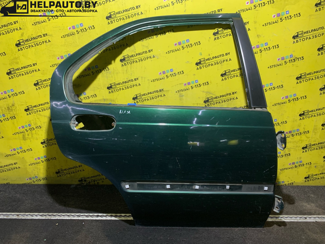 дверь задняя правая Rover 400 Series 2 поколение (HH-R) 1999, 1.6 л., бензин, МКПП, зеленый, хетчбэк 5 дв., передний привод - фото №1