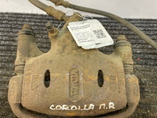 суппорт передний правый Toyota Corolla 5 поколение (E80) 1984, 1.3 л., бензин, МКПП, красный, хетчбэк 5 дв., передний привод
