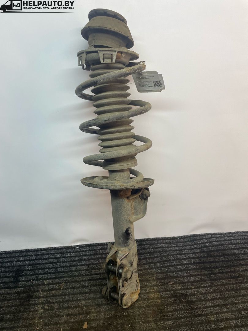 стойка передняя правая Honda Jazz 1 поколение 2002, 1.3 л., L13B, бензин, МКПП, голубой, хетчбэк 5 дв., передний привод - фото №1