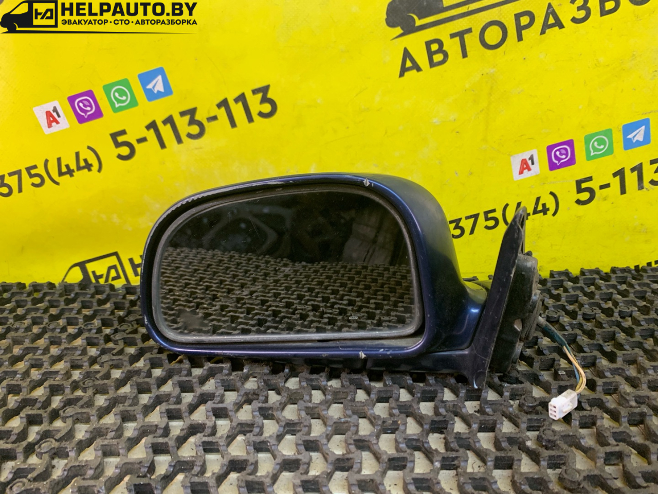 зеркало наружное левое Mitsubishi Lancer 7 поколение 1997, 1.6 л., 4G92 (DOHC 16V), бензин, МКПП, синий, универсал, передний привод - фото №1