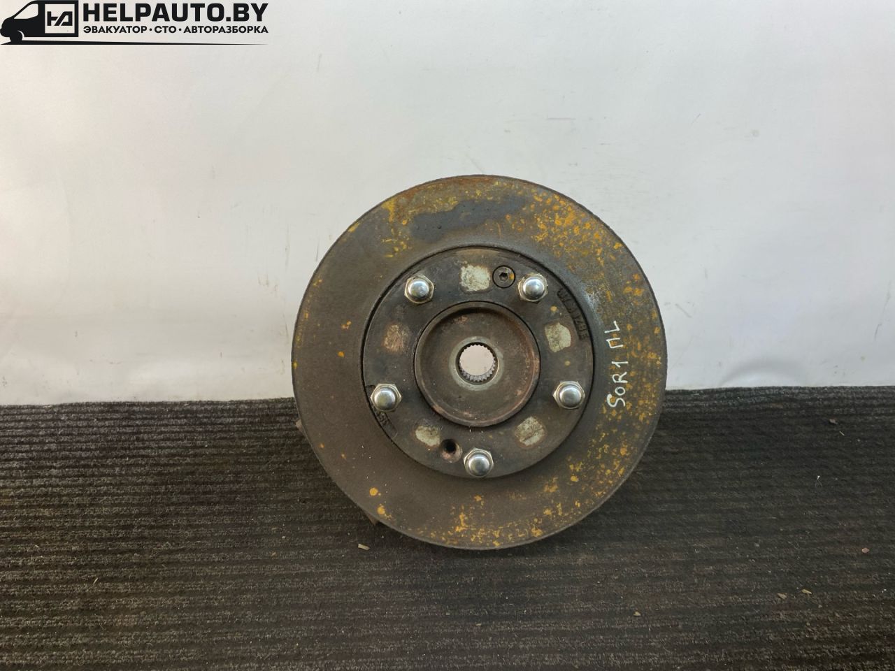 ступица передняя левая Kia Sorento 1 поколение 2004, 2.5 л., CRDi, D4CB, дизель, АКПП, серебристый, внедорожник 5 дв., полный подключаемый привод - фото №1