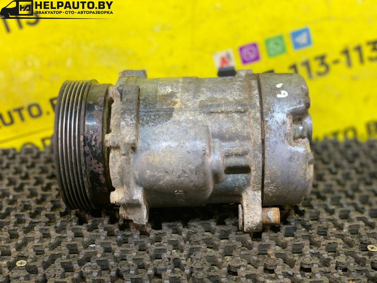 компрессор кондиционера Chery Fora 1 поколение 2009, 2.0 л., SQR484F, бензин, 5МКПП, черный, передний привод - фото №1