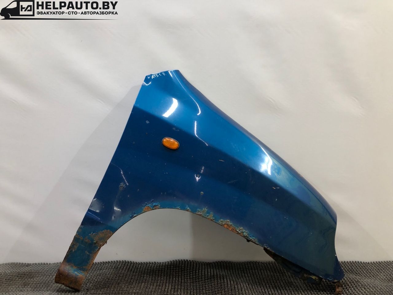 крыло переднее правое Hyundai Atos 1 поколение 2000, 1.0 л., бензин, МКПП, синий, хетчбэк 5 дв., передний привод - фото №1