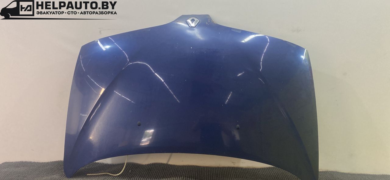 капот Renault Scenic 1 поколение 1998, 1.6 л., бензин, МКПП, синий, передний привод, 7700845721 - фото №1