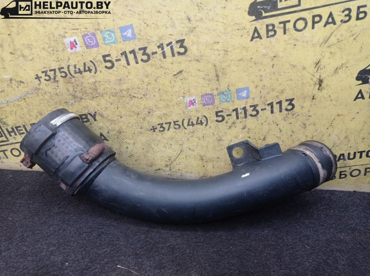 патрубок интеркулера Renault Scenic 1 поколение 1998, 1.9 л., F9Q 716, дизель, МКПП, синий, минивэн, передний привод - фото №1