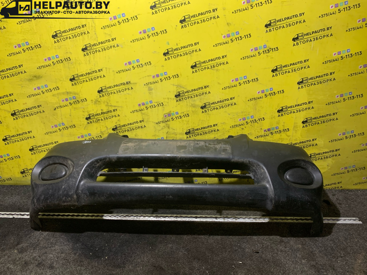 бампер передний Hyundai Atos 1 поколение 1998, 0.8 л., бензин, МКПП, синий, хетчбэк 5 дв., передний привод - фото №1
