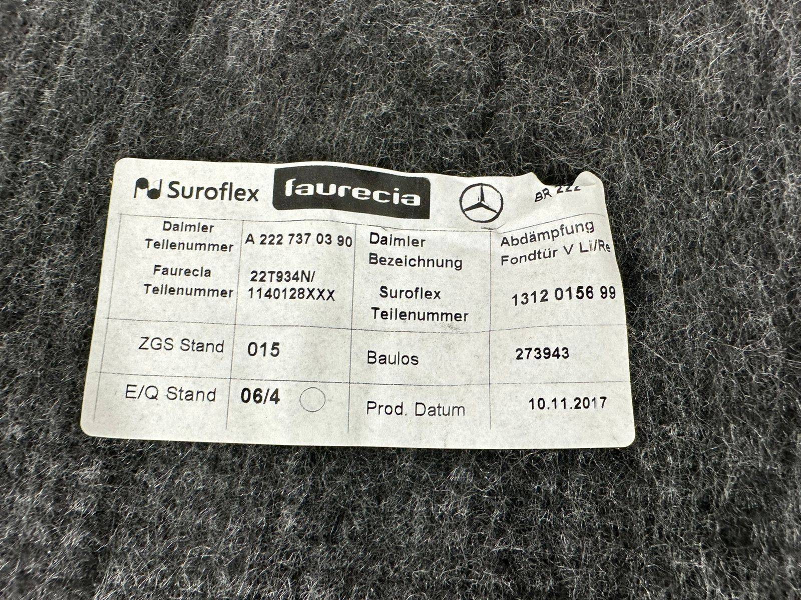 Обшивка (карта) двери задней левой Mercedes S-Class (W222/C217) купить в Беларуси