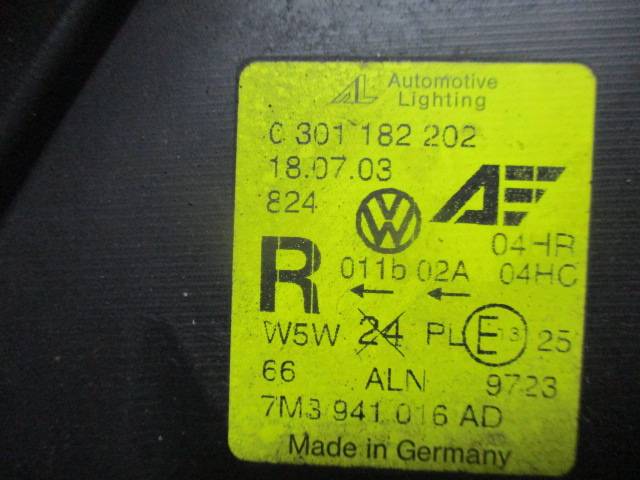Фара передняя правая Volkswagen Sharan 1 купить в России